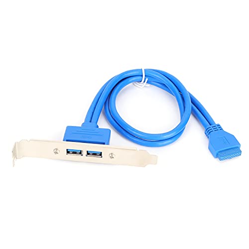 Cuifati Doppel-USB-Baffle Kabelverlängerung Rückwandhalterung Hohe Kompatibilität Standard Major (Blau) von Cuifati