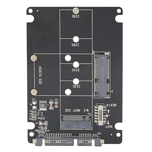 Cuifati M.2 NGFF/MSATA-zu-SATA-3.0-Adapter SSD-zu-SATA-Konverter Zur Langzeitspeicherung von Festplattendaten, die für Mainstream-Betriebssysteme Geeignet Sind von Cuifati