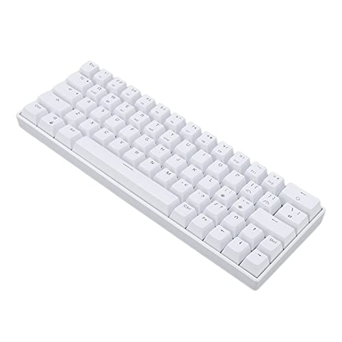 Cuifati Mechanische Gaming-Tastatur mit 64 Tasten, 2,4 G, Kabelgebunden, Mechanische Gaming-Tastatur, RGB-Hintergrundbeleuchtung, Kabelgebundene Computertastatur mit (Brauner Schalter) von Cuifati