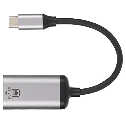 Cuifati TypeC-Ethernet-Adapter, Plug-and-Play, kein Treiber, 10/100/1000 Mbit/s, Anschluss, RJ45-Anschlüsse, für3, OS X-Unterstützung (-zu-RJ45-Adapter mit Kabel (JD0770)) von Cuifati