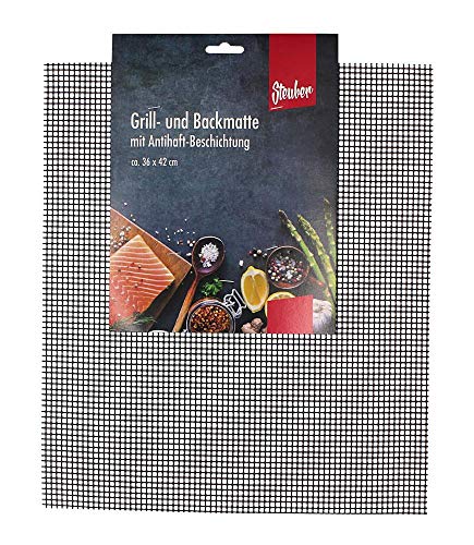 3 Stück culinario Grillmatte, antihaftbeschichtet, zuschneidbar, 42 x 36 cm, als Backpapier Ersatz verwendbar von culinario