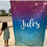 Funkelnde Glitzer Design Personalisierte Decke Mit Namen, Individuelle Geschenk, Geburtstag Jahrestag Geschenk von CustomCooper