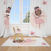 Prinzessin Ballerina Baby Mädchen Zimmer Vorhang Kinderzimmer Vorhänge Fenster von CuteTinyTr