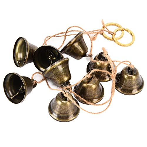 Bell Hanging String of 9 Bells Christmas Jingle Bells, Jingle Bell Girlande Bell Girlande, dekorative Messingschnur für die Wand im Home Office von Cyrank