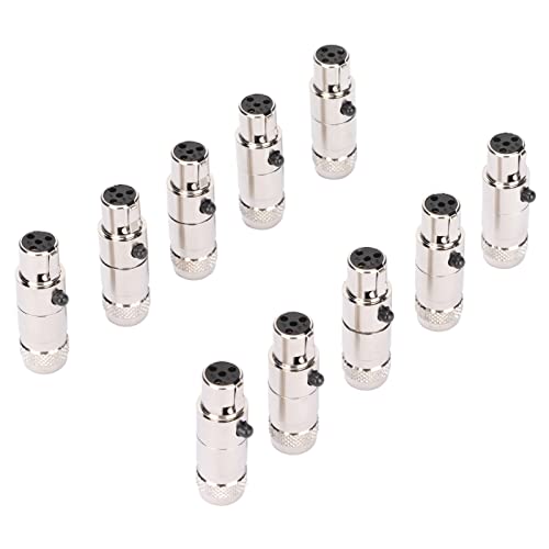 Cyrank 4-poliger XLR-Kabel-Buchsenstecker-Adapter, Mini-XLR-Stecker, Audio-Mikrofon-Adapter, 4-poliger Mini-XLR-Kabelenden, Ersatz Für Mikrofon-Mixer von Cyrank