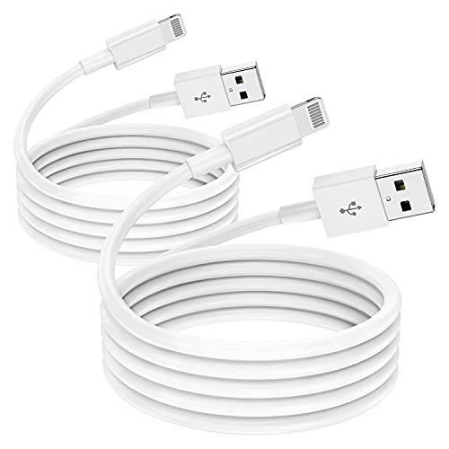CyvenSmart 2 Pack Apple MFi Zertifiziertes iPhone Ladekabel Kurz 1m, Lightning auf USB Kabel 1m Weiß Schnellladekabel für Apple iPhone13/12/12mini/11/11 Pro/11 Pro Max/X/XS/XR/XS Max /8/8 Plus iPad von CyvenSmart