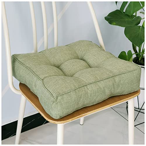 DAIHAN 2er-Set Sitzkissen Stuhlkissen, Sitzpolster für Sessel und Sofas Gepolstertes Matratzenkissen, 9 cm hoch, Polsterauflage Auflage für Stühle,Grün,45x45cm von DAIHAN