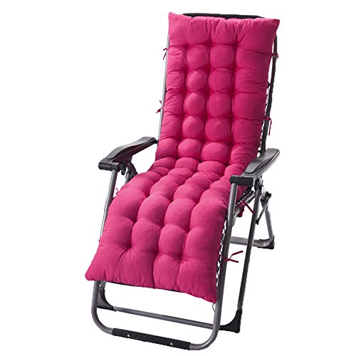 DAIHAN Liegenauflage, Gartenliege Auflage, Deckchair Auflage, Dick Garten Liege Stuhl Polster, Anti-Rutsch Kissen Für Gartenliegen Sonnenliege Liegestuhl,Rose,155x48x8cm von DAIHAN