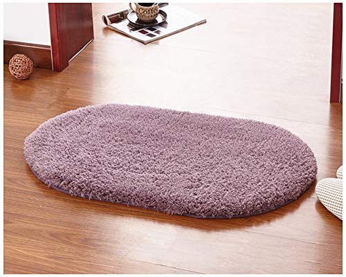 DAIHAN Teppich Weicher Kurzflor Uni Farbe Verschiedene Größen Und Farben Violett 80X160CM von DAIHAN