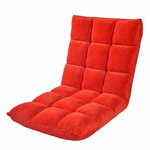 DANBOOL Individuelles Lazy-Sofa, klappbarer Bodenstuhl, Tatami-Matten, Heim-Gaming-Stuhl, verstellbar, für Schlafsäle, Rot von DANBOOL
