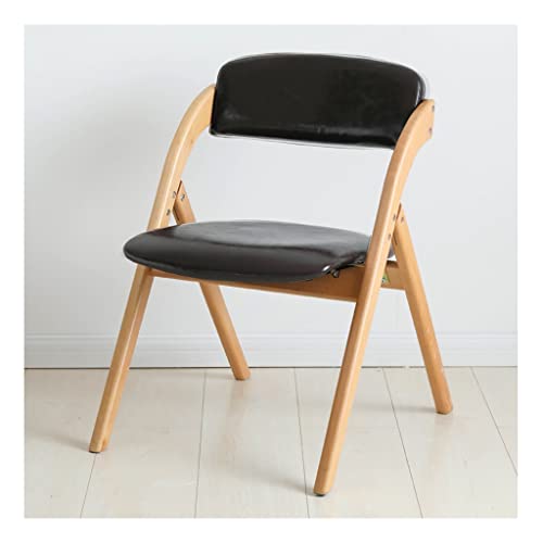 DANBOOL PU-Event-Stuhl für den Außenbereich, Klappstuhl mit Holzrahmen, japanischer Stil, 440 Pfund, 18,1 Zoll, Abnehmbarer, gepolsterter Sitz, einzelner großer Stuhl ohne Armlehnen, Geschenke von DANBOOL