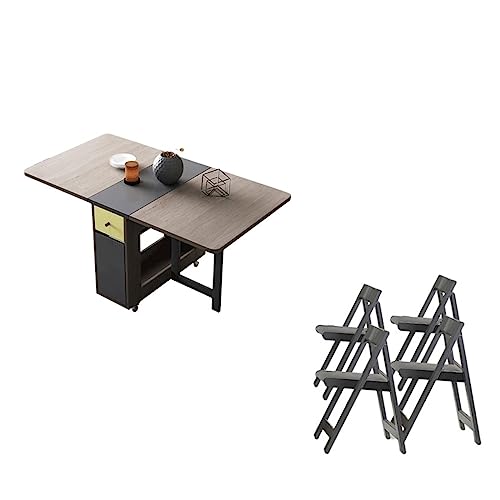 DANBOOL Tische und Stühle, modischer Klapp-Esstisch, Möbel, Yemek Masasi, multifunktionaler rechteckiger Klapp-Esstisch, Klappstühle, verstellbar von DANBOOL