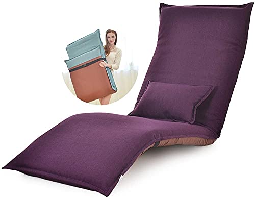 Lazy Sofa Chair, zusammenklappbar, für Couch, Betten, Lounge-Sessel mit Kissen, Tatami-Bodenstuhl, 5-fach verstellbarer Liegestuhl, Home-Office-Möbel, kleine Überraschung, komfortables Jubiläum von DANBOOL