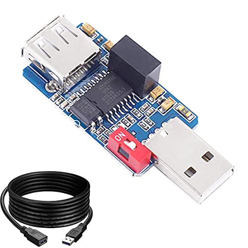 DAOKAI ADUM3160 USB Isolatormodul, USB-zu-USB-Isolatorplatine 1500 V Spannungsisolatormodul Treiberlose Plug-and-Play-Unterstützung 12 Mbit/s 1,5 Mbit/s mit USB-Kabel von DAOKAI