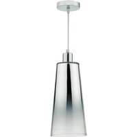 DAR SMOKEY - Dome Easy Fit Pendelleuchte abgestuftes verchromtes Glas von DAR LIGHTING