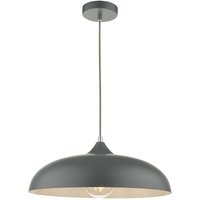 Dar kaelan - Dome Single Pendelleuchte Graphit, 1x E27 von DAR LIGHTING