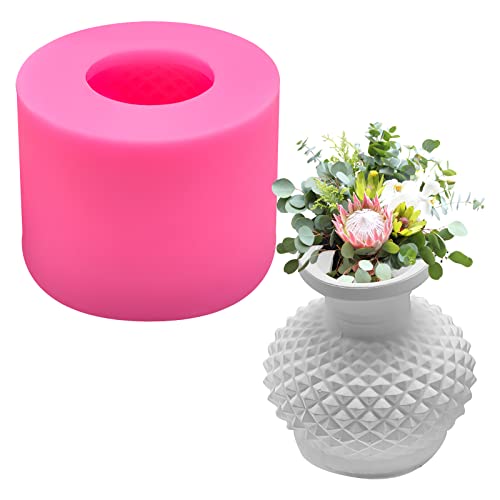 Silikonform Epoxidharz Formen 3D Silikonform Vase Raysin Gießformen Silikon Gießform Blumentopf DIY Silikonform Haus, Mini Vasen Silicone Mold für Partydekoration Kuchendekoration Ornamenten 6.5x5cm von DAWRIS