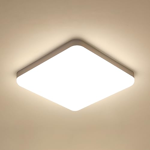 DAXGD 32W Deckenleuchten, Moderne Deckenlampe 3600LM, 4500K Natürliches Licht IP54 Wasserdicht, LED-deckenlampen für Badezimmer Küche Flur Balkon, 25 cm von DAXGD