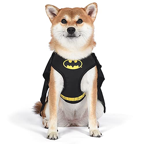 DC Comics for Pets Batman Hundegeschirr, Größe M, weich und bequem, kein Ziehen, für Hunde, Batman-Kostüm, niedliches Hundegeschirr, Halloween-Kostüm, Batman-Geschirr, Welpengeschirr, Haustiergeschirr von DC Comics