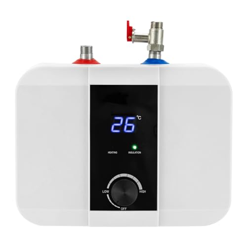 6L Kleiner druckfester Warmwasserspeicher 1500W Untertischspeicher Elektroboiler Speichertank 0-65℃ Temperatur einstellbar, kleiner Boiler für Küchenspüle, Bad + Waschbecken 6L Kleiner druckfester Warmwasserspeicher 1500W Untertischspeicher Elektroboiler Speichertank 0-65℃ Temperatur einstellbar, kleiner Boiler für Küchenspüle, Bad + Waschbecken von DCSYOG