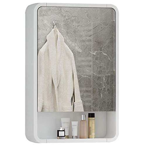 DDKYHU Badezimmerspiegelschrank, Badezimmerschrank für zu Hause, Aufbewahrungsziel, Wanddekoration, Wandschrank, offene Trennwand für Kosmetikspiegel, Aufbewahrungsschrank (weiß, 50 x 80 x 14 cm) von DDKYHU