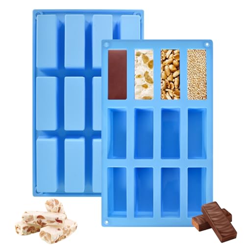 DEARBAG Müsliriegel Form, Silikonform zum Backen von 12 Riegel, rechteckige Müsliriegelform, Müsliform aus Silikon Antihaft, Backform für Energieriegel Schokoriegel kleine Kuchen Schokolade Seife DEARBAG Müsliriegel Form, Silikonform zum Backen von 12 Riegel, rechteckige Müsliriegelform, Müsliform aus Silikon Antihaft, Backform für Energieriegel Schokoriegel kleine Kuchen Schokolade Seife von DEARBAG