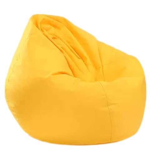 DECORN Sitzsack-Sofabezug Ohne Füllung, Oxford Cloth Home Leisure Einzelcouch Wohnzimmer Schlafzimmer Sitzsack Stuhl Lazy Lounger Cover,Yellow-L von DECORN