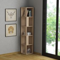 Piano Modern Eckregal Bücherregal Display Unit Eiche Natur Hoch 158.9cm - Oak - Decortie von DECORTIE