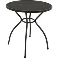 Bistrotisch classic 70cm rund, Streckmetall anthrazit - anthrazit von DEGAMO