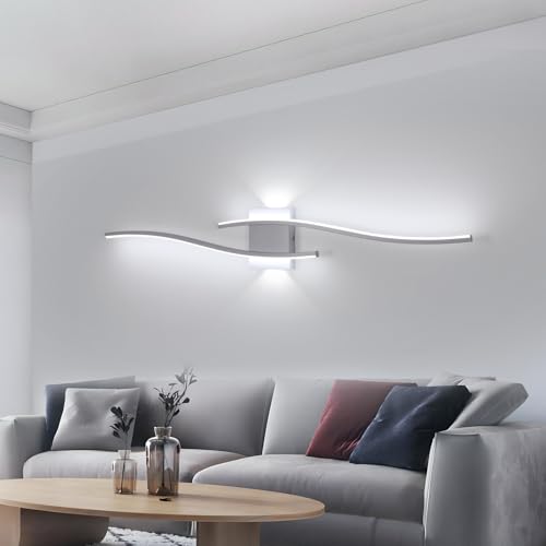 DELIPOP LED Wandlampe Innen, 27W Moderne Wandleuchte Einfache Lange Weiße Wandbeleuchtung 89cm für Wohnzimmer Schlafzimmer Kinderzimmer Schlafzimmer und Flur DELIPOP LED Wandlampe Innen, 27W Moderne Wandleuchte Einfache Lange Weiße Wandbeleuchtung 89cm für Wohnzimmer Schlafzimmer Kinderzimmer Schlafzimmer und Flur von DELIPOP
