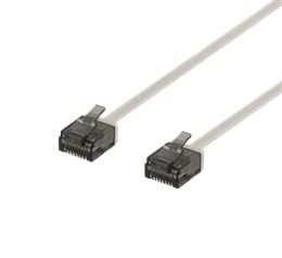 DELTACO UUTP-2000 0.3m Cat6a U/UTP (UTP) Grau Netzwerkkabel (0.3m, Cat6a, U/UTP (UTP), RJ-45, RJ-45, Grau) von DELTACO