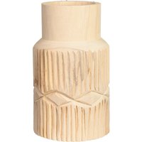 Holzvase RILLEN 15,5x15,5x25cm, natur von DEPOT