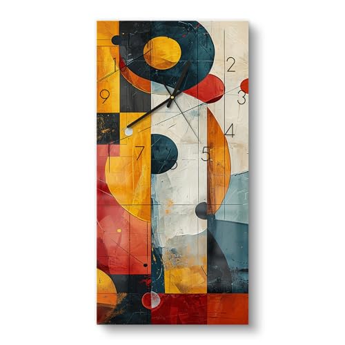 DEQORI Glasuhr | horizontal 30x60 cm | Motiv Geometrischer Farbzauber | große XXL Design Uhr aus Glas | leise Wanduhr für Wohnzimmer & Küche | Moderne Hingucker Uhr für die Wand DEQORI Glasuhr | horizontal 30x60 cm | Motiv Geometrischer Farbzauber | große XXL Design Uhr aus Glas | leise Wanduhr für Wohnzimmer & Küche | Moderne Hingucker Uhr für die Wand von DEQORI
