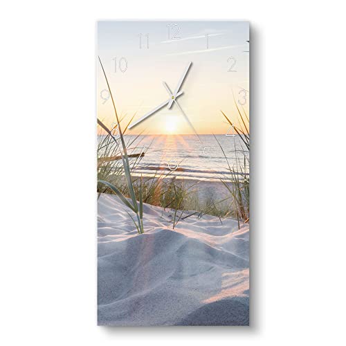 DEQORI Glasuhr | horizontal 30x60 cm | Motiv Ostsee Sonnenuntergang | große XXL Design Uhr aus Glas | leise Wanduhr für Wohnzimmer & Küche | Moderne Hingucker Uhr für die Wand DEQORI Glasuhr | horizontal 30x60 cm | Motiv Ostsee Sonnenuntergang | große XXL Design Uhr aus Glas | leise Wanduhr für Wohnzimmer & Küche | Moderne Hingucker Uhr für die Wand von DEQORI