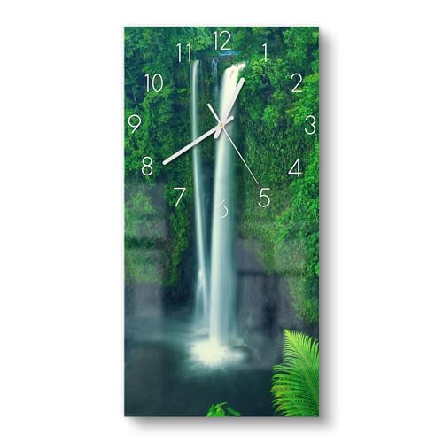 DEQORI Glasuhr | horizontal 30x60 cm | Motiv Verborgene Oase | große XXL Design Uhr aus Glas | leise Wanduhr für Wohnzimmer & Küche | Moderne Hingucker Uhr für die Wand DEQORI Glasuhr | horizontal 30x60 cm | Motiv Verborgene Oase | große XXL Design Uhr aus Glas | leise Wanduhr für Wohnzimmer & Küche | Moderne Hingucker Uhr für die Wand von DEQORI