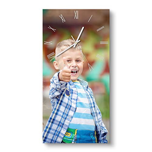 DEQORI personalisierte Glasuhr mit Foto | horizontal 30x60 cm, Römisch, Schwarz | eigenes Bild | große XXL Design Uhr aus Glas | leise Wanduhr für Wohnzimmer & Küche | Moderne Uhr für die Wand DEQORI personalisierte Glasuhr mit Foto | horizontal 30x60 cm, Römisch, Schwarz | eigenes Bild | große XXL Design Uhr aus Glas | leise Wanduhr für Wohnzimmer & Küche | Moderne Uhr für die Wand von DEQORI