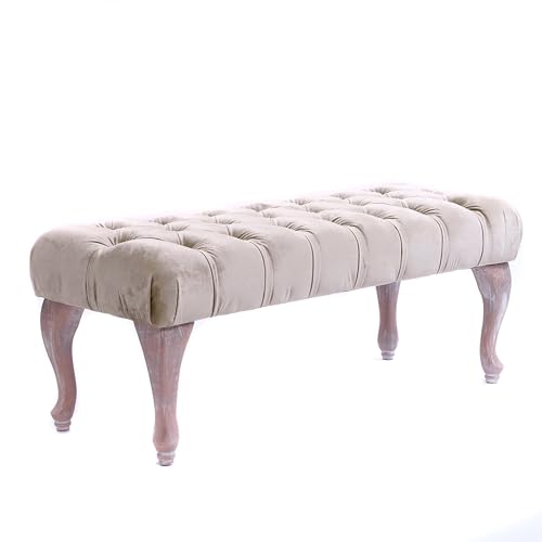 BAROCK Design POLSTERBANK Charlotte | 100 cm, goldfarben | Sitzbank, Bettbank, Ankleidebank von DESIGN DELIGHTS