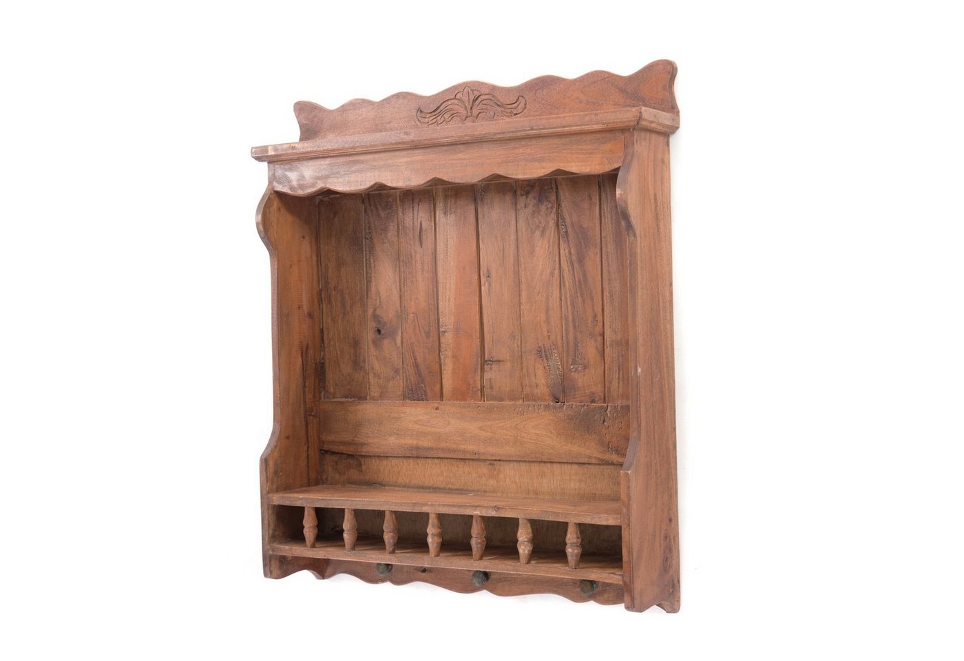 DESIGN DELIGHTS Wandregal WANDREGAL "COTTAGE", Mahagoni Holz, 76 cm, antikes Küchenregal von DESIGN DELIGHTS