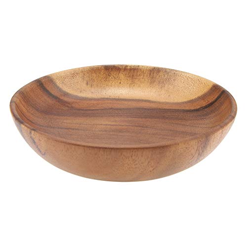 DEWIN Hölzerne Schüssel, Holzschale Feste Akazie Hölzerne Salatschüssel Küchengeräte Groß Obstschale Holz für Salat Suppe Reis (Größe : 20 * 4.5 cm) von DEWIN