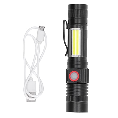 DEWIN Magnetische LED Arbeitstaschenlampe,Mini tragbare magnetische Arbeitstaschenlampe Zoomable betriebene taktische Taschenlampe für Camping Wandern Notfälle Gehen von DEWIN