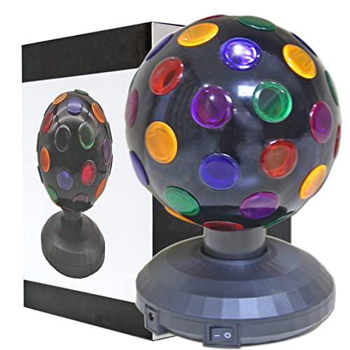 Discokugel-Lampe, 360 Grad drehbar, mehrfarbig, wechselnd, magisches KTV-Fash-Licht, ideal für Party, Bar, Heimdekoration, Tanz, Spielzubehör, Stressabbau oder DJ-Lichteffekt, Weihnachten (schwarz) von DGLIANYA