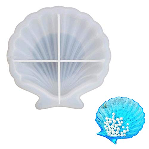 DHER Epoxidharz Formen Kieselgel Epoxidharz Form Shell Silikonform Silikonform GießForm Shell Dish Aufbewahrungsform, Diy Kristall Epoxy Pendel Verwendet FüR Diy Handwerk Dekoration Home Decoration von DHER