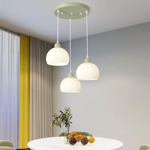 DHGIE Moderne LED Pendelleuchte 3 Flammig Rund Esstischlampe Wohnzimmerlampe Hängend Höhenverstellbar Esstischlampe Pendelleuchte Höhenverstellbar Esszimmerlampe Hängend (Color : NO1-B) von DHGIE