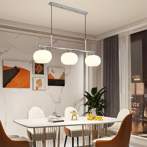 DHGIE Moderne LED Pendelleuchte 3 Flammig Rund Esstischlampe Wohnzimmerlampe Hängend Höhenverstellbar Esstischlampe Pendelleuchte Höhenverstellbar Esszimmerlampe Hängend (Color : NO6-C) von DHGIE