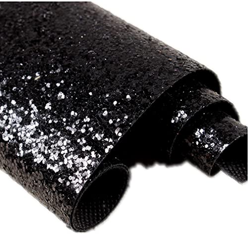 DHHOUSE Schwarz Glitzer Tapete, Pailletten Glitzer Selbstklebend tapete (Schwarz) von DHHOUSE