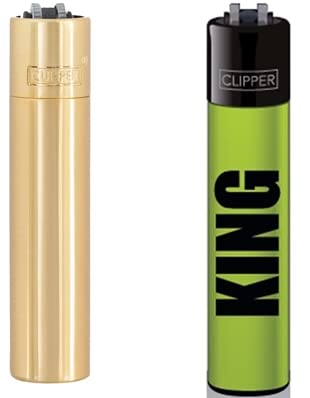 Clipper® Feuerzeug 1x Gold (Bundle mit King Grün) von DHOBIA