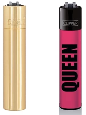 Clipper® Feuerzeug 1x Gold (Bundle mit Queen Pink) von DHOBIA