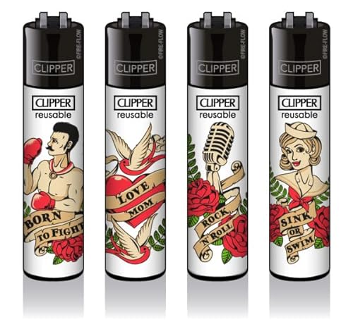 Clipper® Feuerzeug - Neue Motive 2023 + Crystal Balls (Tattoo #10) von DHOBIA