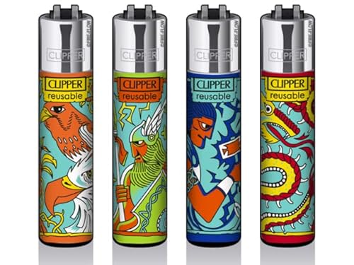 Clipper® Feuerzeuge - 4er Set + Crystal Balls (Gods) von DHOBIA
