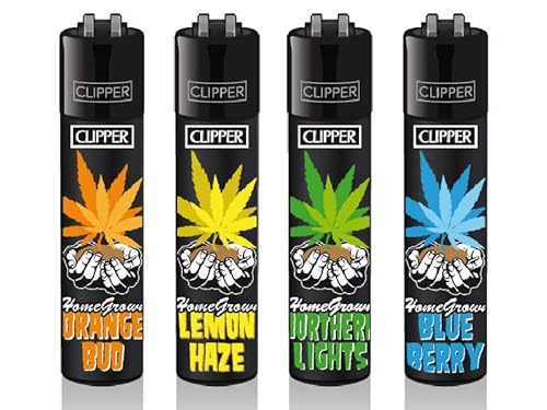 Clipper® Feuerzeuge - 4er Set + Crystal Balls (Homegrown #1) von DHOBIA